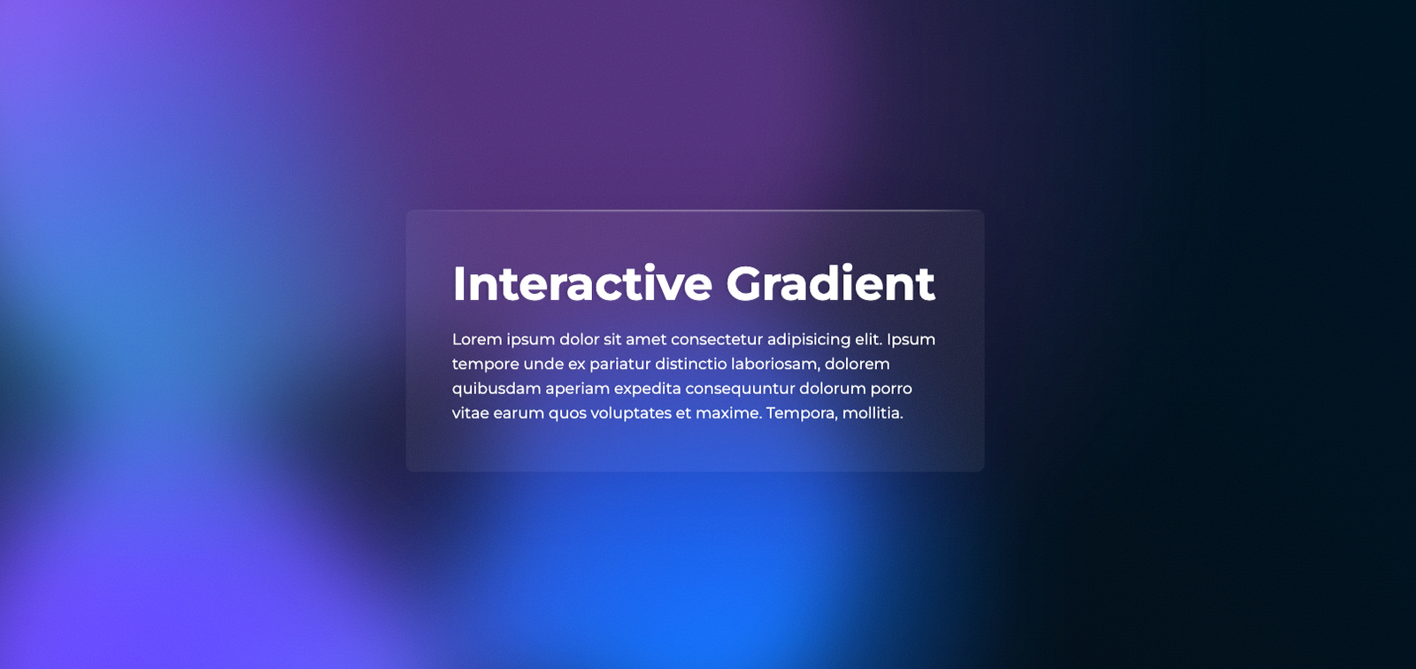 Glass Gradient Card